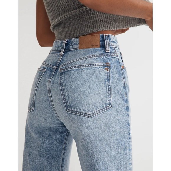 Madewell Petite '90s Straight Jean Womens 26P Blue Mercer Wash READ High Rise - Picture 10 of 16